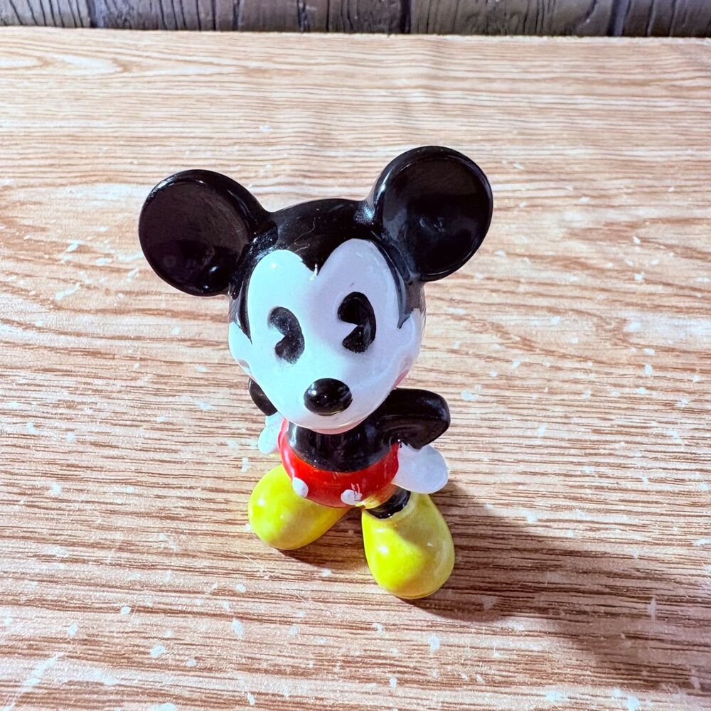 Vintage Walt  Disney Prod. Mickey Mouse ceramic Figurine made in Japan 3” Tall